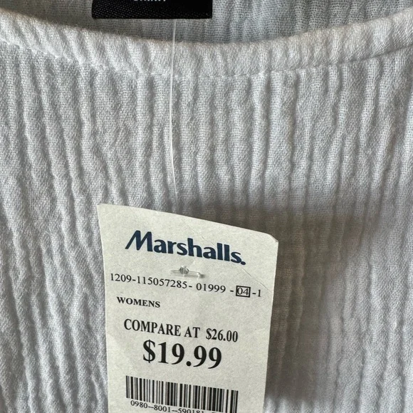 NWT Jones New York White Textured Tunic - Picture 6 of 6